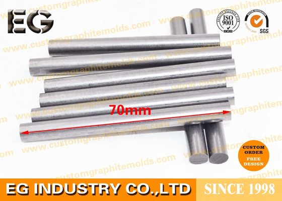 China 0.25&quot; OD X 12&quot; L Fine Extruded Graphite Rod , Low Ash Graphite Round Bar Length 70mm supplier